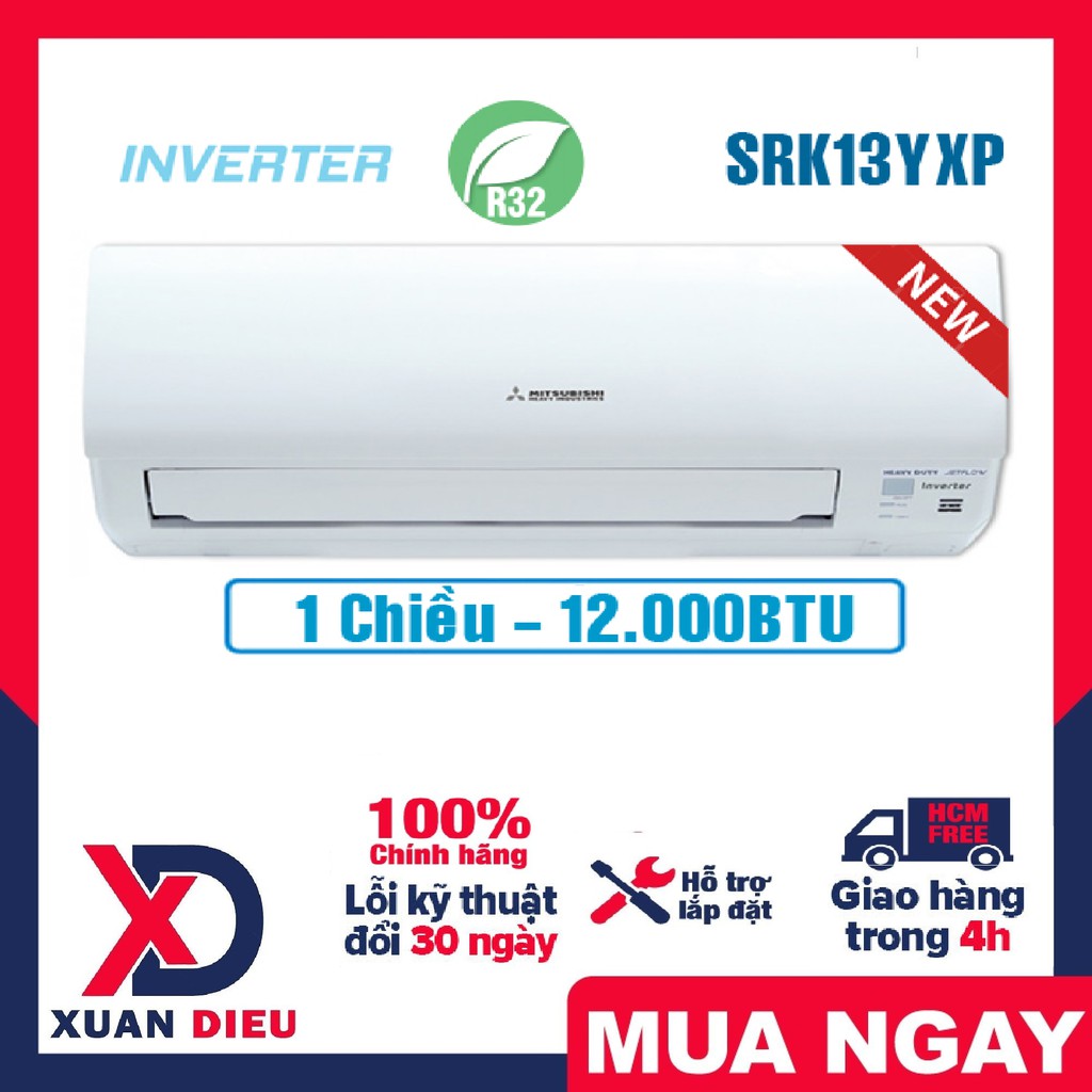 Máy lạnh Mitsubishi Heavy SRK13YXP-W5 (1.5Hp) Inverter Gas R32 dàn lạnh được thiết kế theo phong cách Châu Âu