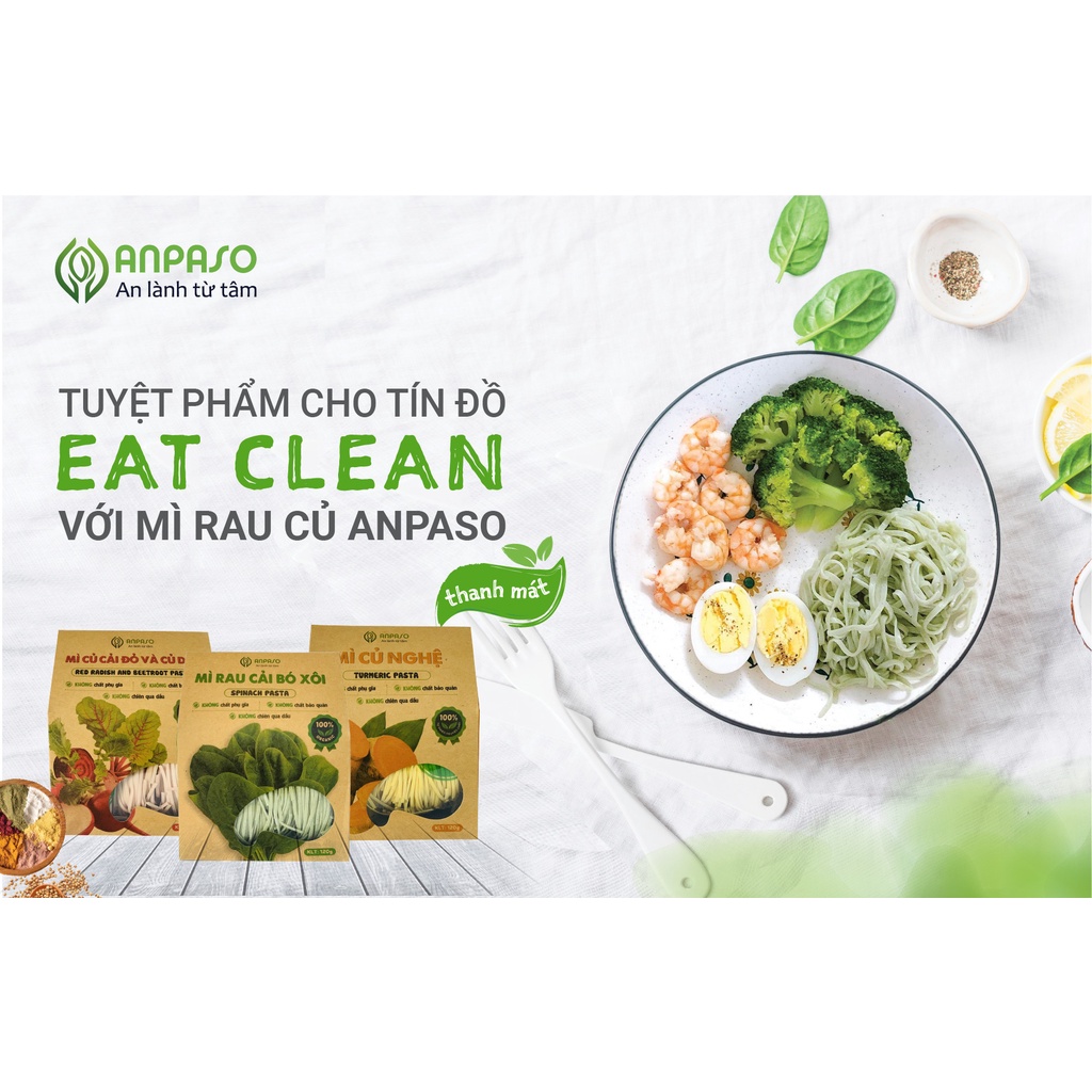 Combo ngũ vị mì rau củ hữu cơ organic anpaso giảm cân, mỳ eat clean - ảnh sản phẩm 7