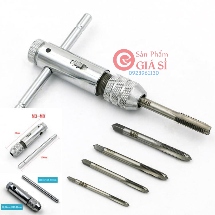 Tay quay Taro tự động dài 100mm M3-M8 ❤️freeship❤️