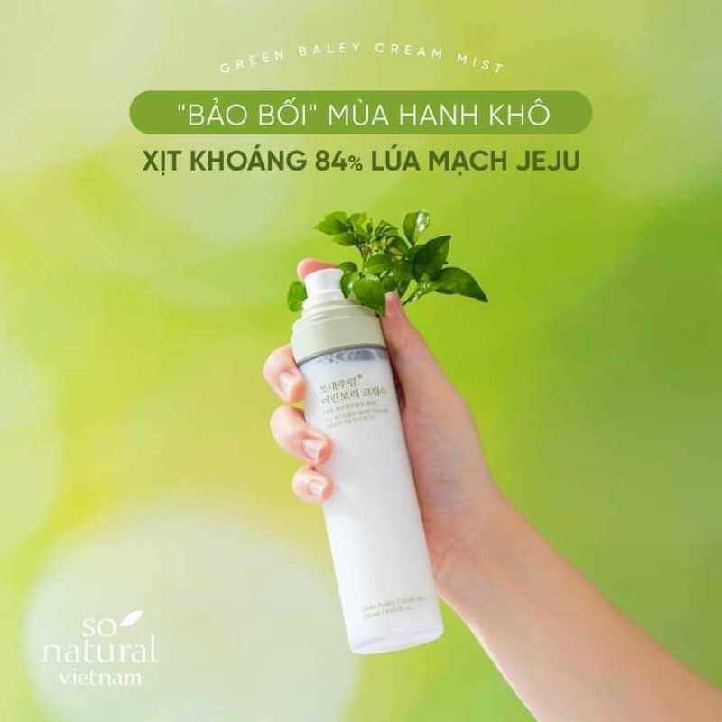 [So Natural] Xịt khoáng 3 tầng lúa mạch Jeju