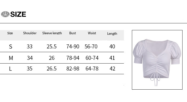W[]-Summer Sexy V-Neck T-shirt Women Crop Tops Solid Drawstring Tee | BigBuy360 - bigbuy360.vn
