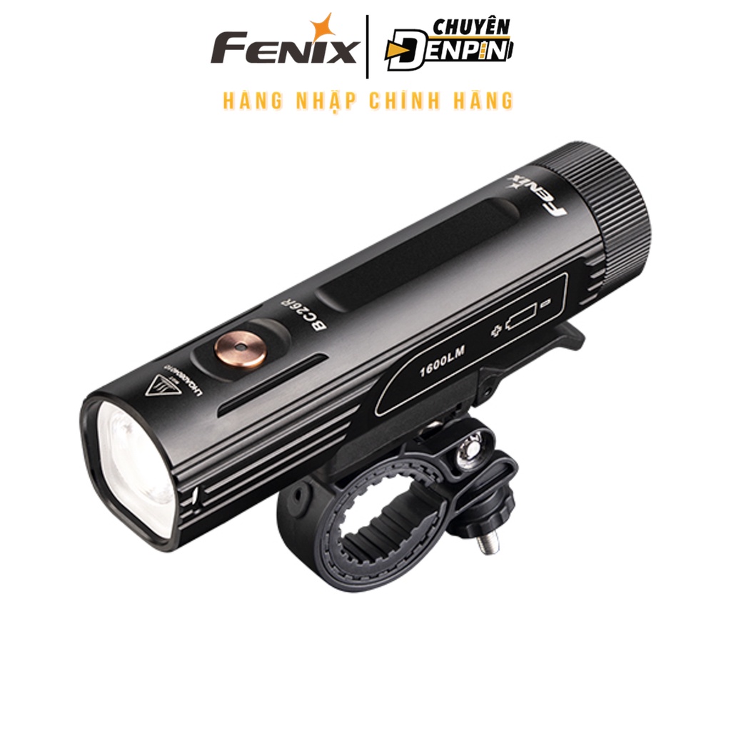 Đèn Pin Xe Đạp Fenix BC26R công suất 1600 lumens, chiếu xa 169 mét, thao tác tháo rời nhanh, dùng pin 21700 5000mAh.