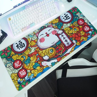 Pad chuột mèo thần tài - bàn di chuột size 83 hàng chính hãng
