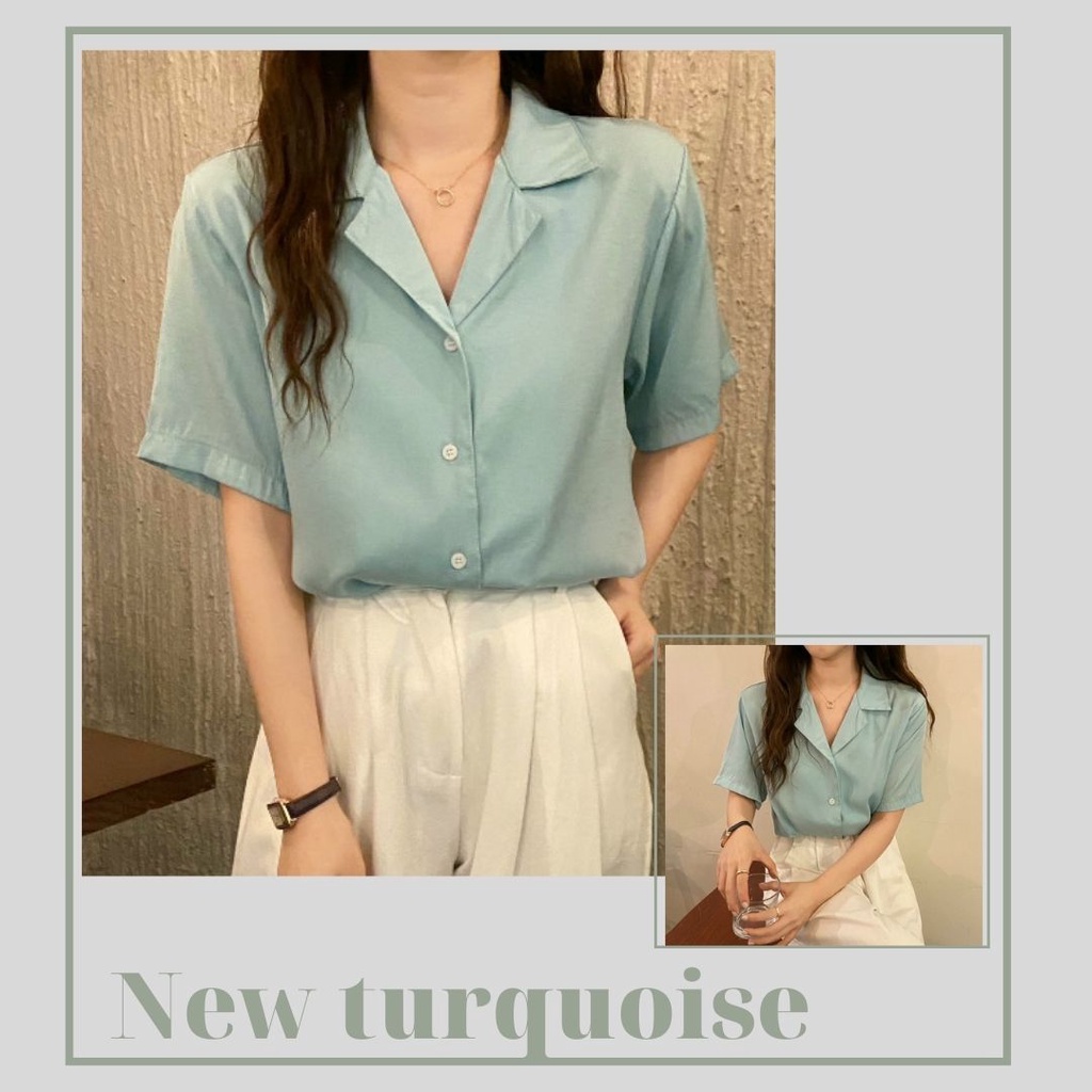 Áo sơ mi đi học FM Style áo sơ mi đi làm cổ vest quốc dân lên form chuẩn 211001172