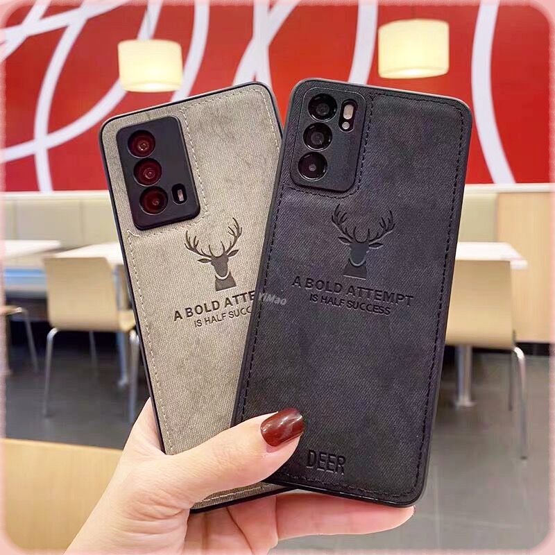 Casing Vivo V2027 V2029 V2026 V2032 V2043 1901 1902 1903 1904 1906 1907 1920 Phone Case 1814 Y1S 1820 1811 1816 1817 1807 1810 Vintage Fabric Deer Cloth Protective Soft Back Cover