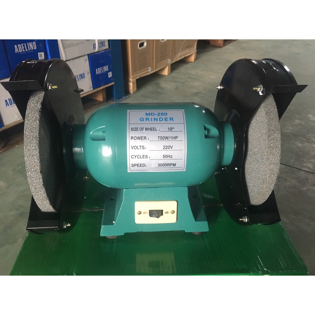 Máy mài đá 750W 1 ngựa- Máy mài 2 đầu đá - Hàng nhập khẩu chính hãng - Giá rẻ toàn quốc