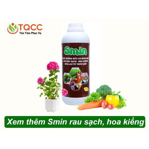 Chế phẩm sinh học Smin cho Rau - Hoa Kiểng (chai 250ml)