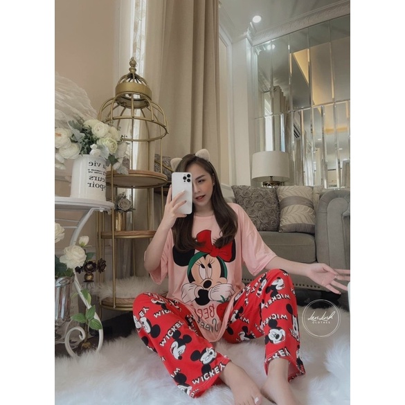 Set bộ thun mặc nhà cho nữ 3D hoạt hình thú mỏ vịt cực cute, quần áo giá rẻ