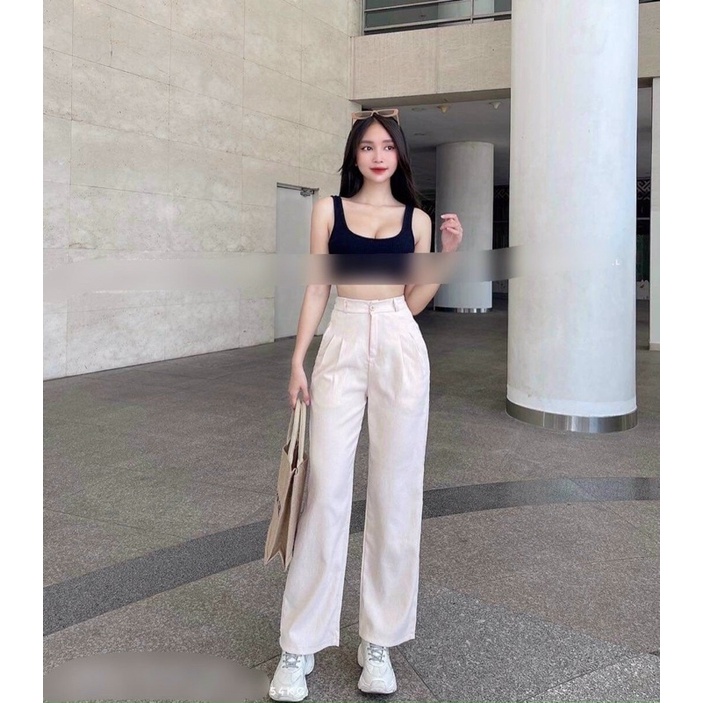 [3 SIZE 45-60KG TÙY CHIỀU CAO] QUẦN NHUNG ỐNG SUÔNG HÀN QUỐC HOT TREND NỮ THỜI TRANG ĐI CHƠI, ĐI LÀM