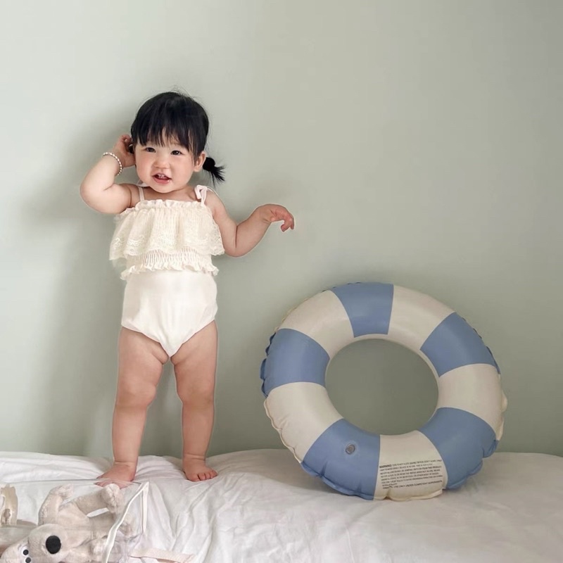 Phao Tập Bơi Tròn Ins Kèm Bơm Cho Bé 2-9 Tuổi Hottrend