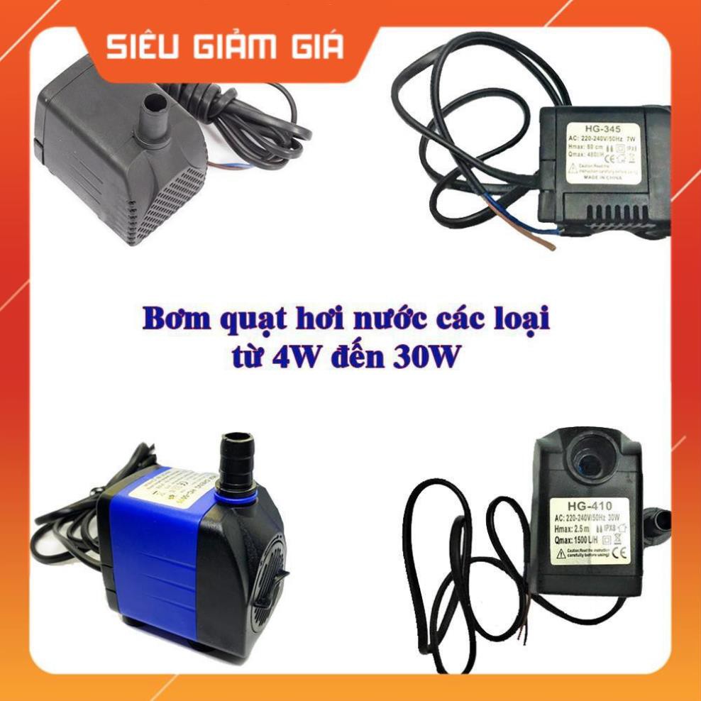 BƠM QUẠT ĐIỀU HOÀ - BƠM QUẠT HƠI NƯỚC - BƠM MINI - BƠM BỂ CÁ [ ĐỦ CÁC LOẠI CÔNG SUẤT ] - Giá tốt nhất