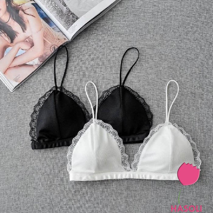 Áo Bra Satin Viền Ren Dây Mảnh Không Gọng Siêu Đẹp AL39 | BigBuy360 - bigbuy360.vn