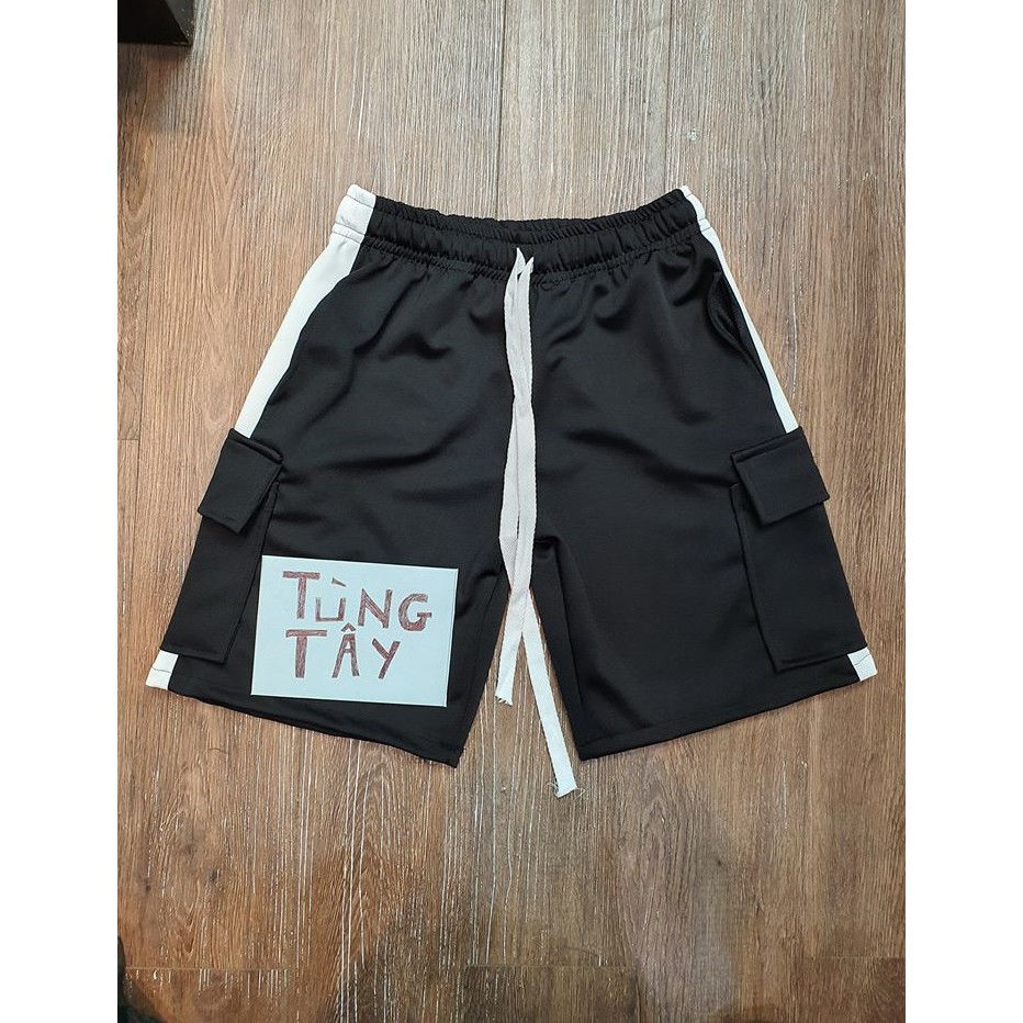 Quần Short 1 Sọc Line Phối Túi Hộp Kiểu Dáng Streetwear ( Cargo Short 1 Line )