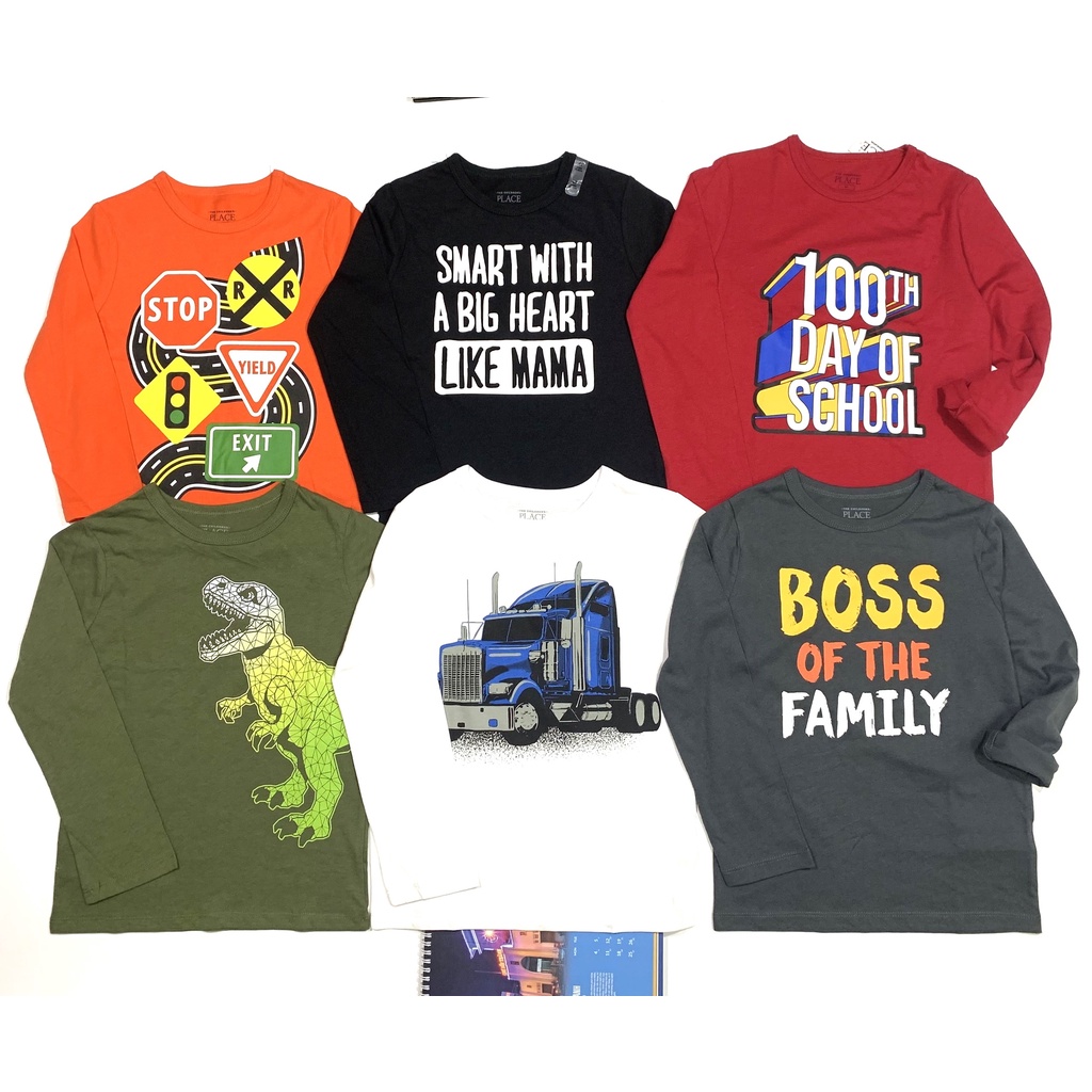 Áo thun thu đông cho bé, áo phông cotton dài tay cho trẻ từ 3-6 tuổi