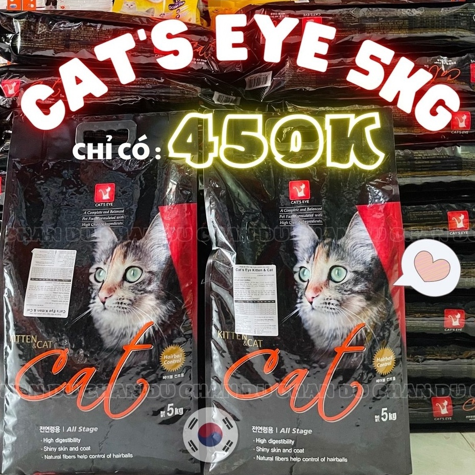 Cateyes( 5Kg - 7kg)Thức ăn hạt cho mèo giúp tiêu búi lông - Anti Hairball