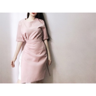 Đầm đắp vạt cột dây eo korea