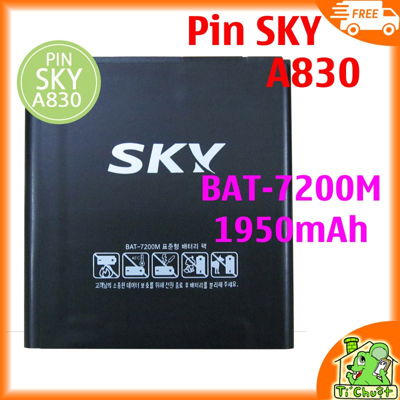 Pin Sky A830 BAT-7200M 1950mah