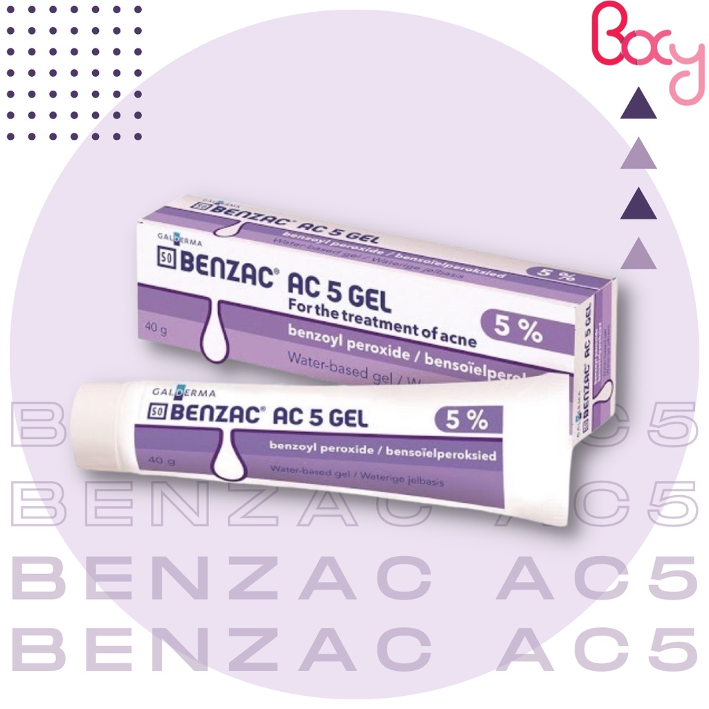 Benzac AC 5 Benzoyl Peroxide 5% Gel Hỗ Trợ Giảm Mụn 15g