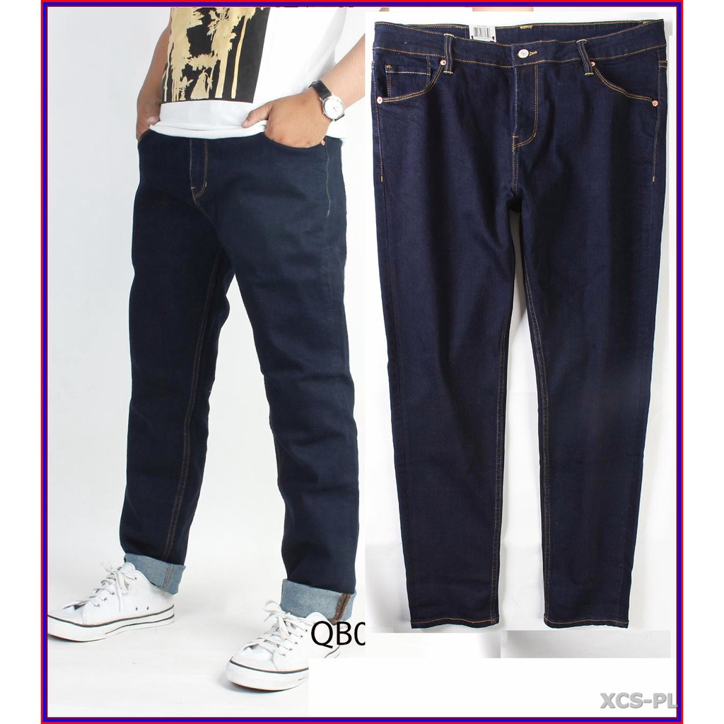 Quần jean nam cao cấp XANH ĐẬM TRƠN 05 chất giãn cực đẹp không xù lông, không ra màu 05txanh1