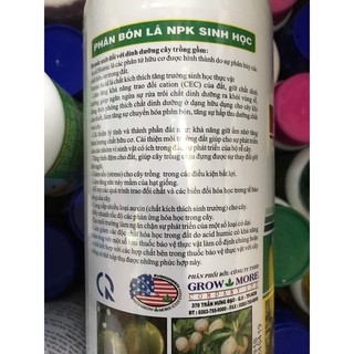 GROWMORE HUMIC ACID 322 –1lit PHÂN BÓN LÁ HỮU CƠ DÀNH CHO CÂY TRỒNG