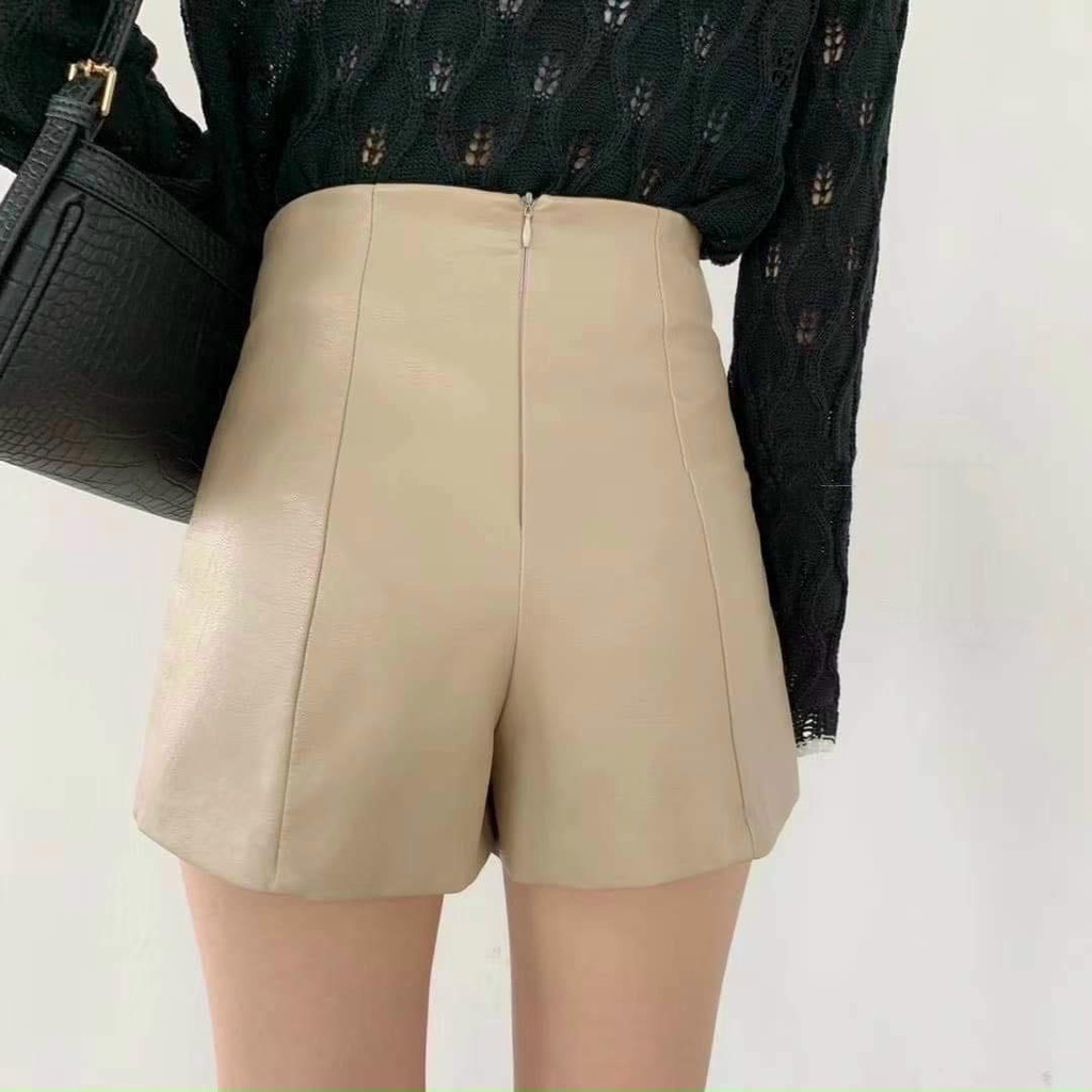 Quần short da cạp cao Chamia dáng phồng nhẹ nhàng tôn dáng | BigBuy360 - bigbuy360.vn