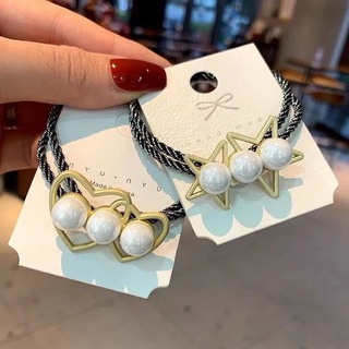 Dây Cột Tóc Đính Hạt Pha Lê / Ngọc Trai Thời Trang Cho Nữ