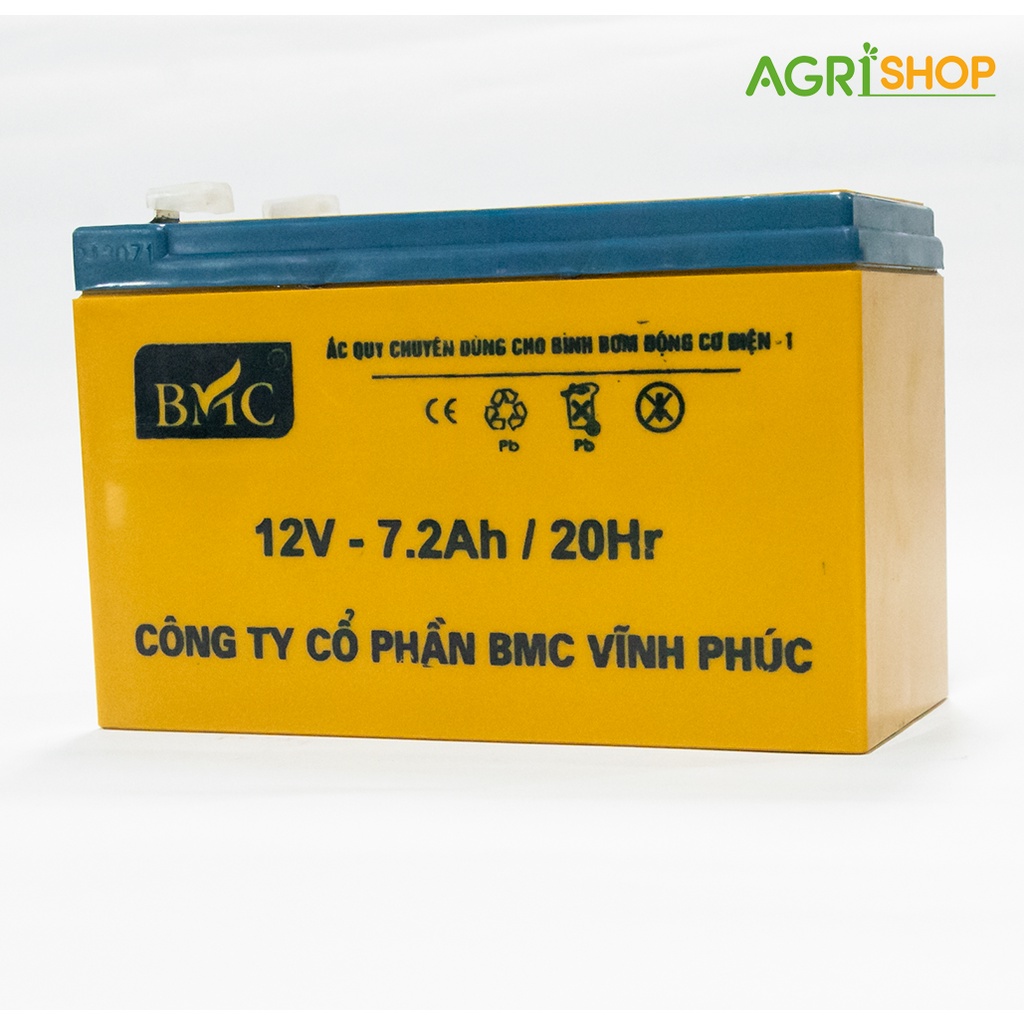 Ắc quy bình phun thuốc trừ sâu BMC 12V- 7.2AH