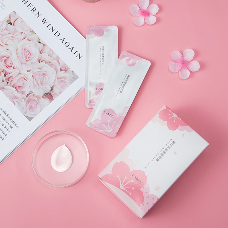 LAIKOU 1 miếng Mặt nạ dưỡng ẩm Sakura, mặt nạ thạch dưỡng ẩm, dưỡng ẩm nhẹ nhàng, chăm sóc làn da mỏng manh LK-MM02