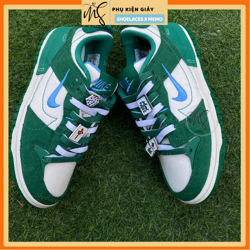 Dây Giày Custom Nike Dunk Low Disrupt 2 ‘Malachite’- Dây Giày Hoạ Tiết Màu Xanh Lá Memolaces