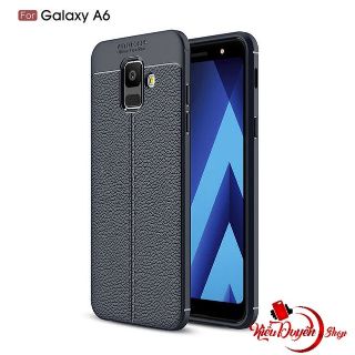Ốp lưng vân da cao cấp dùng cho Samsung Galaxy A6 Plus 2018 Và J8
