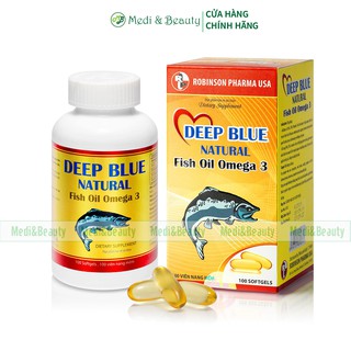 Viên uống Vitamin , Bổ mắt, DHA và Dầu cá DEEPBLUE NATURAL FISH OIL OMEGA 3 lọ 100 viên
