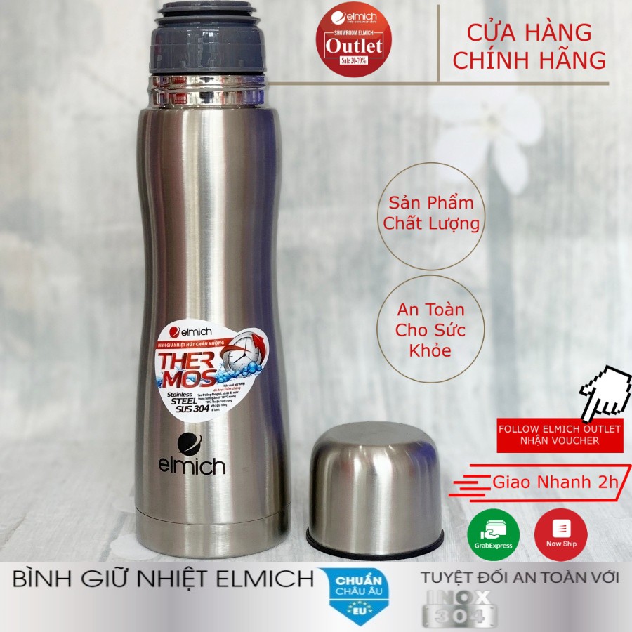 Bình Giữ Nhiệt Inox 304 Nóng 8h Lạnh 12h ELMICH EL6391 500ml