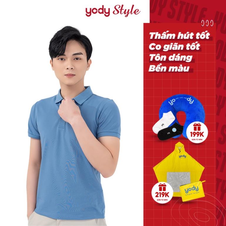 Áo polo nam YODY áo đôi có cổ thêu họa tiết vải mắt chim cao cấp bền đẹp - APM3739 ! *