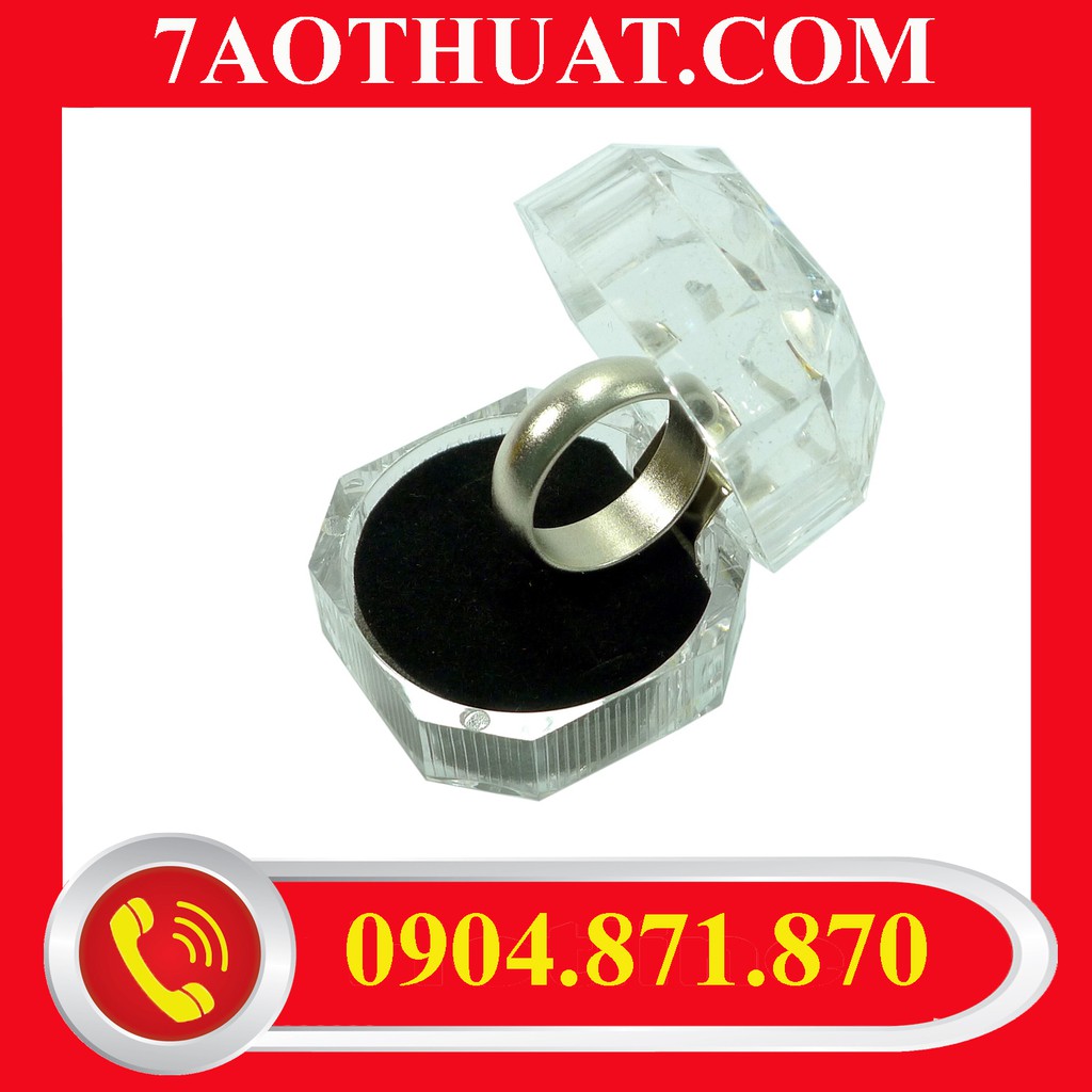 Nhẫn nam châm dùng cho ảo thuật : pk ring tròn ( bạc ) + Video hướng dẫn miễn phí