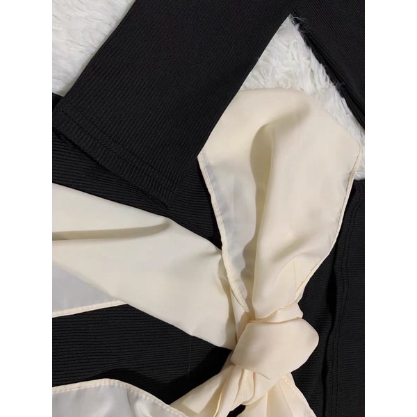 Đầm body thắt nơ eo