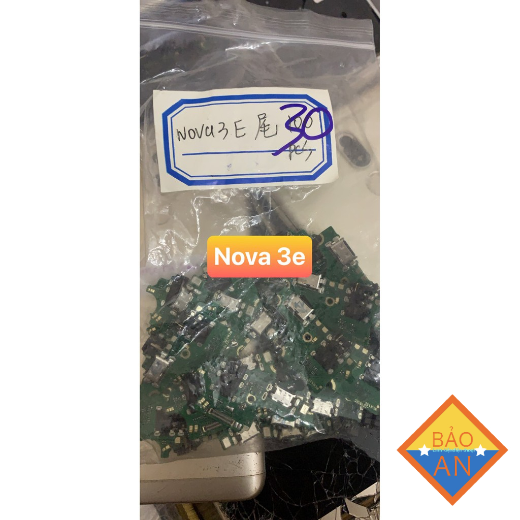 huawei nova 3e / p20 lite / bo sạc + mic nghe gọi cho điện thoại ( bo mới)
