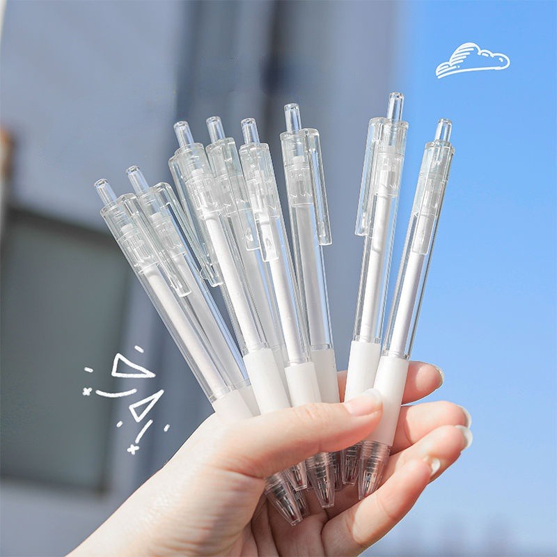 MUJI Set 5 Bút Bi Mực Đen Ngòi 0.5mm