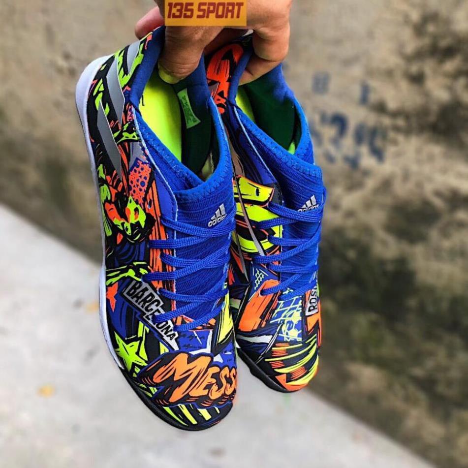 ⛸️ Giày Đá Bóng Messi Nemeziz 19.3 TF Xanh Hoàng Gia/ Vàng Chanh(Free khâu đế + Tặng kèm túi rút) *^ ^ *