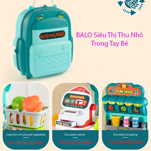 Ba Lô Đựng Đồ Chơi Nhập Vai [FREESHIP❤️] Có Quai Đeo Dành Cho Bé
