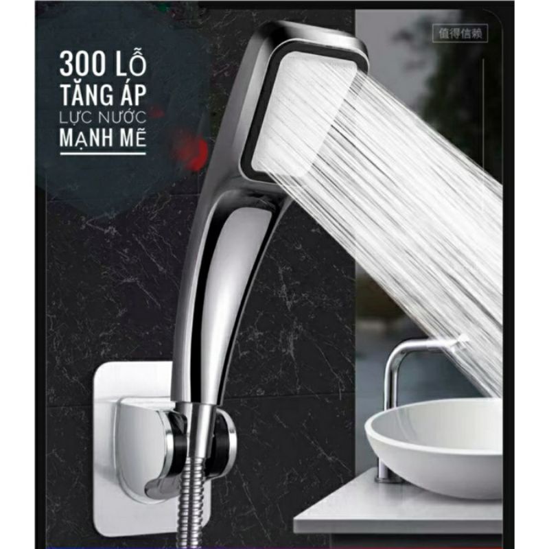 Vòi sen tăng áp tiết kiệm nước - Vòi sen 300 lỗ nhà tắm