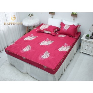 Set ga gối chun chần bông Happiness
