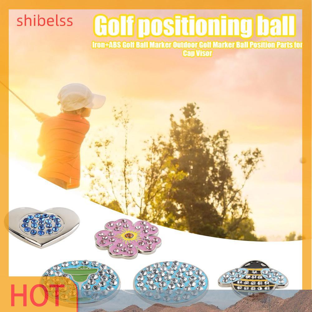 （ʚshibelss）Golf Ball Marker Iron+ABS Outdoor Golf Marker Ball Position Accessories