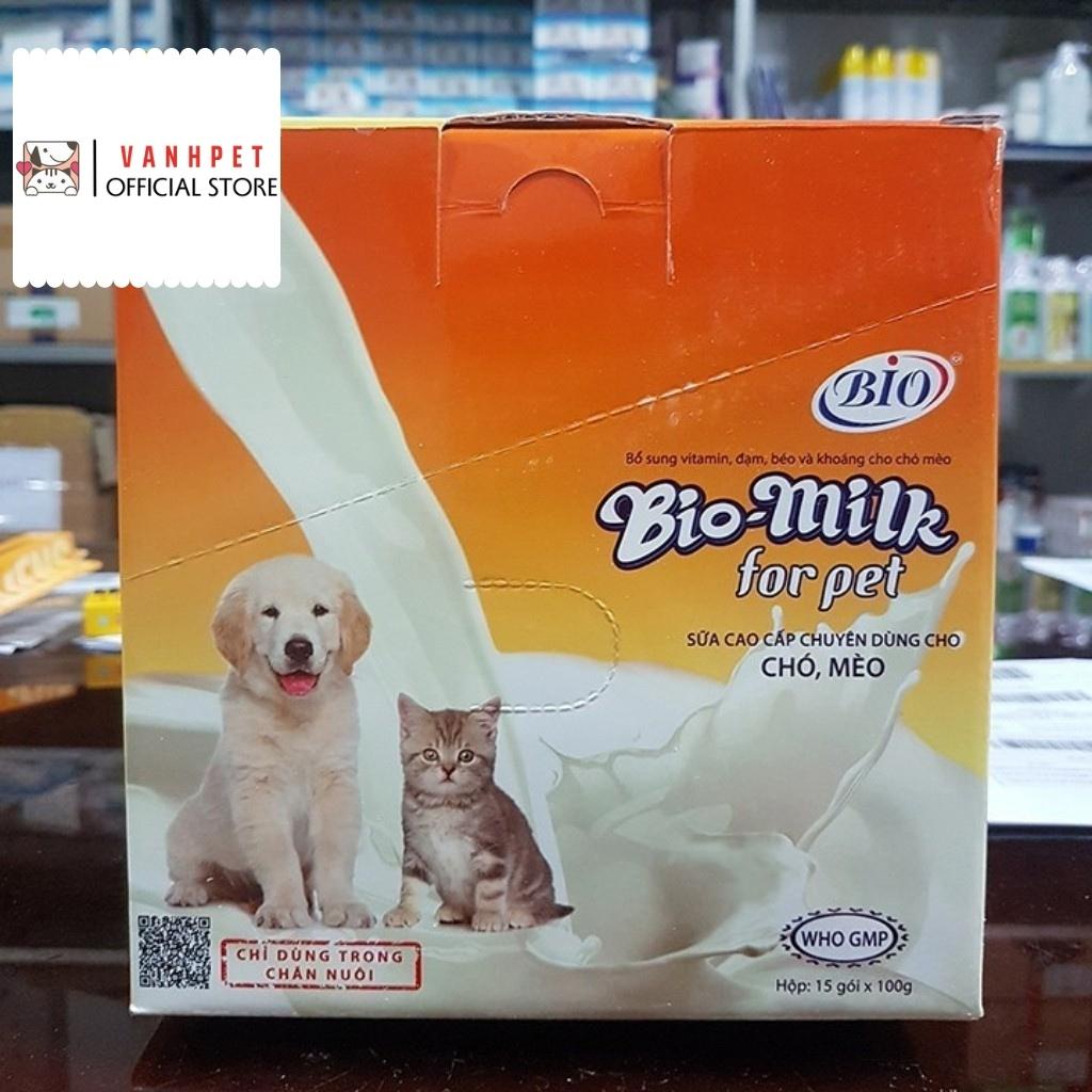 Sữa bột Bio Milk For Pet cho chó mèo nhỏ dạng bột cao cấp - vanhpet