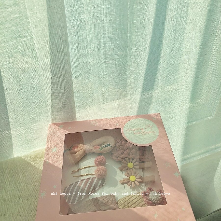 SET KẸP TÓC CHENNY BONGBONG CHO BÉ GÁI MADE IN KOREA