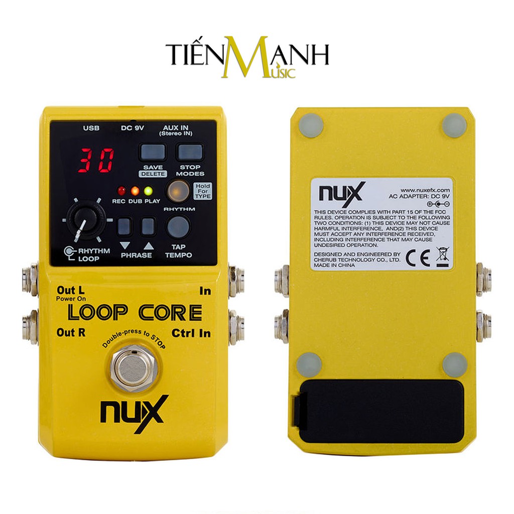 Phơ Guitar tạo vòng lặp Nux Loop Core Effect Pedal (Bàn đạp Looper Fuzz - Thời gian ghi âm 6h) - Chính Hãng