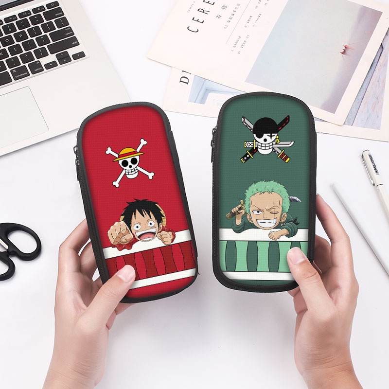 Hộp Đựng Bút Hai Chiều In Hình One Piece Luffy Sauron Sức Chứa Lớn Cho Học Sinh Tiểu Học