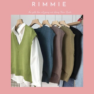 Áo gile len ulzzang nữ dáng Hàn Quốc, chất len đẹp không bai xù nhiều màu trẻ trung