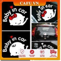 Tem trang trí decal trang trí ô tô Baby In Car - CAFU VN