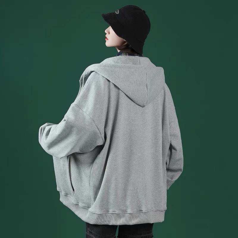 ÁO KHOÁC NỈ UNISEX NAM NỮ PHONG CÁCH HÀN QUỐC - HOODIE KHÓA KÉO THU ĐÔNG | BigBuy360 - bigbuy360.vn