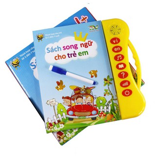 [Phiên Bản Mới nhất] Sách nói song ngữ giúp bé học tiếng Anh đơn giản HL787 kèm bút xóa - Bản nâng cấp